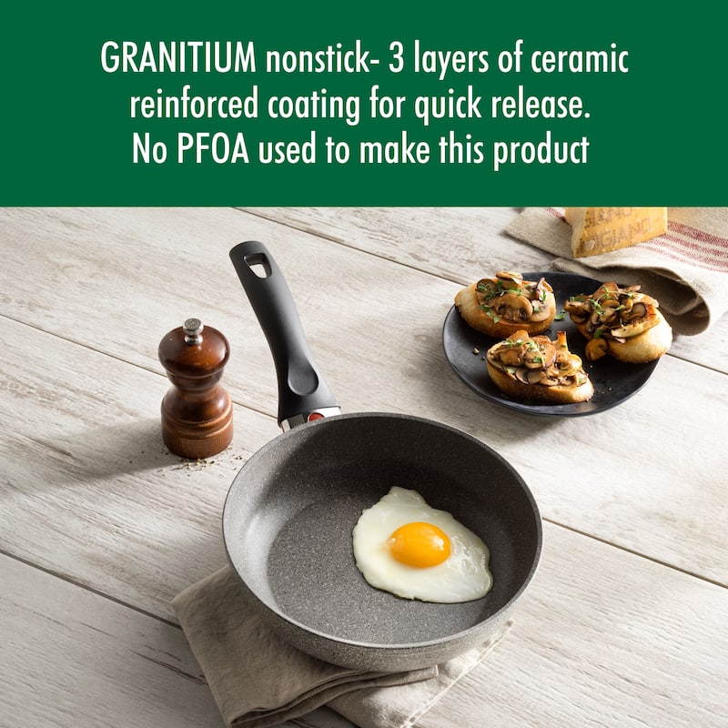 BALLARINI Parma by HENCKELS Forged Aluminum Nonstick Fry Pan Set - Granite