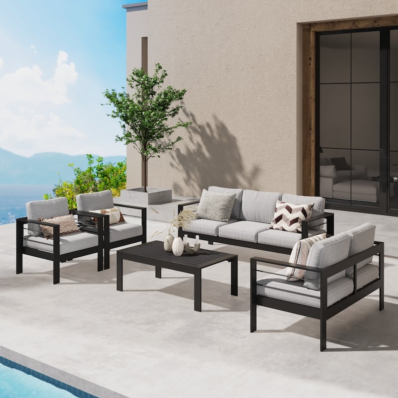 Royalcraft 5 Piece Aluminum Outdoor Furniture Set