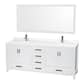 Option White / Giotto Quartz Top / Brushed Chrome