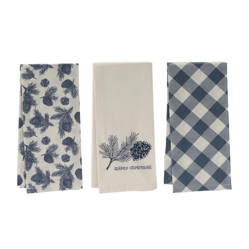 Pine and Plaid Christmas Tea Towel (Set of 3)