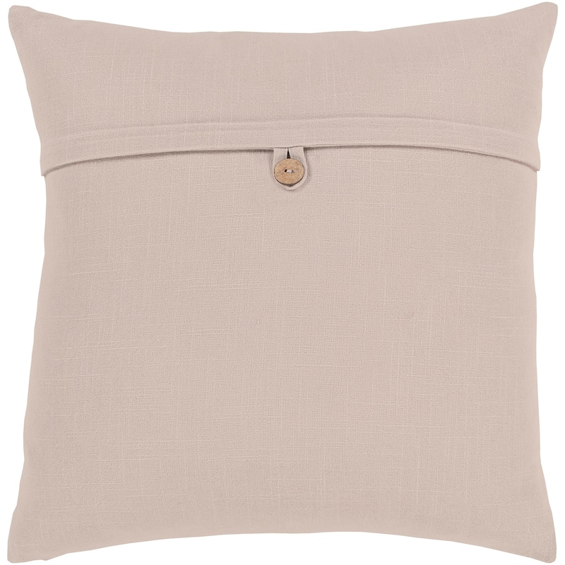 Artistic Weavers Demetra Traditional Button Taupe Feather Down or Poly Filled Throw Pillow 18-inch