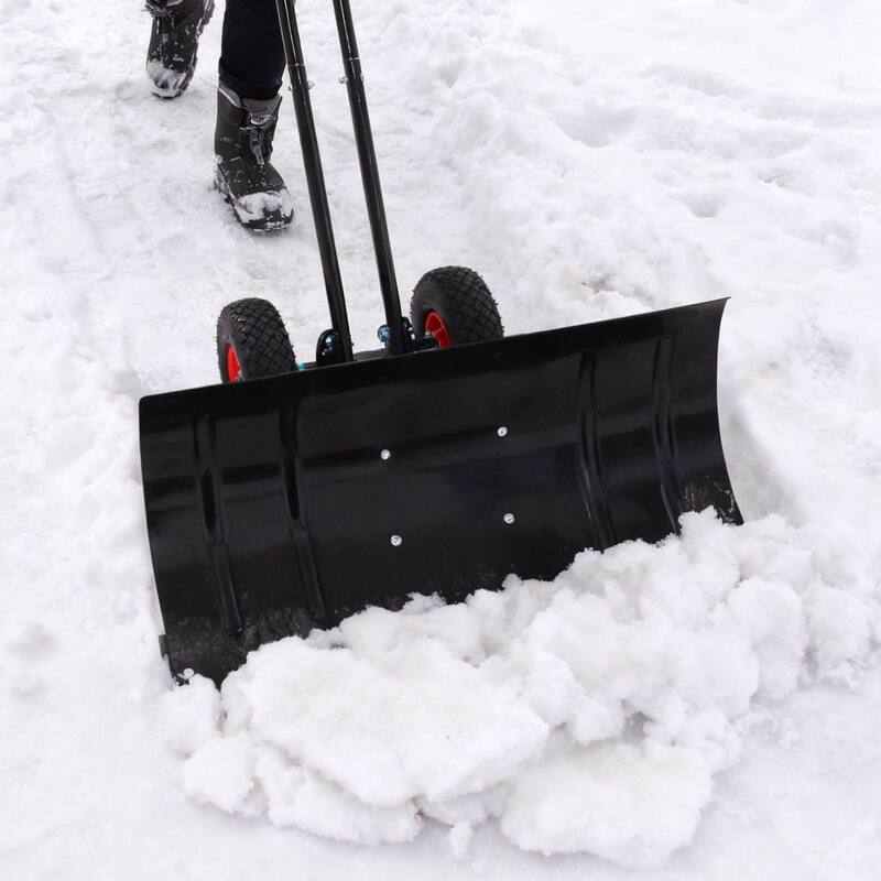 30 inch Heavy Duty Snow Shovel with Wheels - 30''