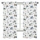 preview thumbnail 1 of 3, Construction Truck Collection 84-inch Window Treatment Curtain Panel Pair - Grey Yellow Black Blue and Green Transportation
