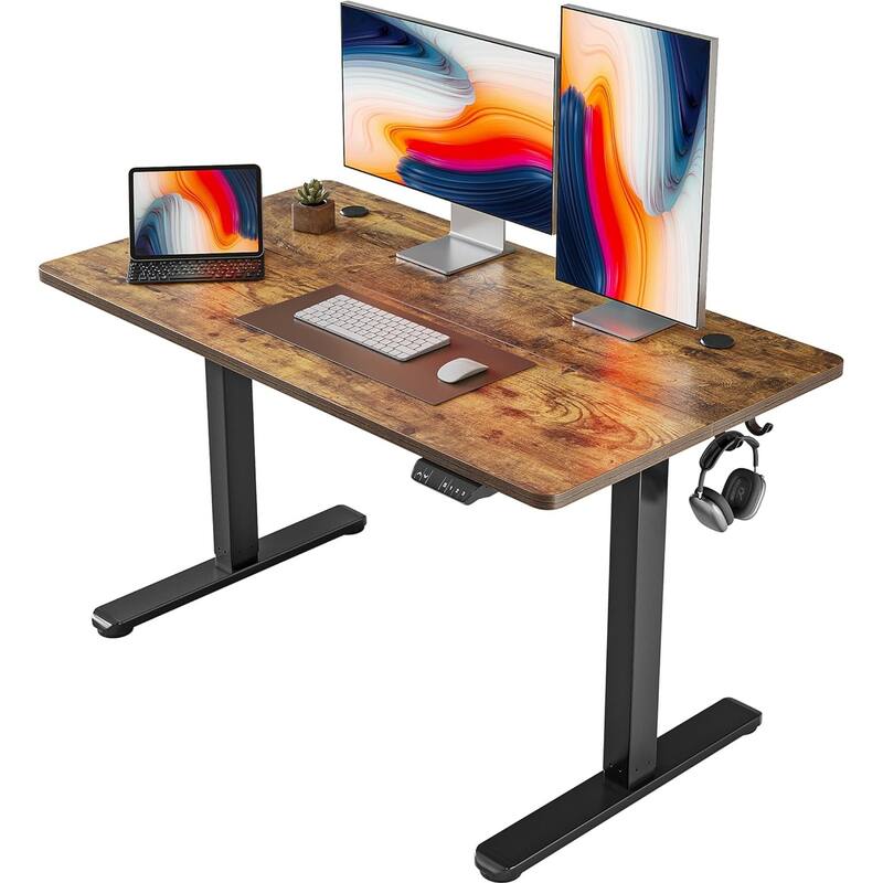FEZIBO Electric Standing Desk, Height Adjustable Stand up Desk, Sit Stand Home Office Desk, Computer Desk