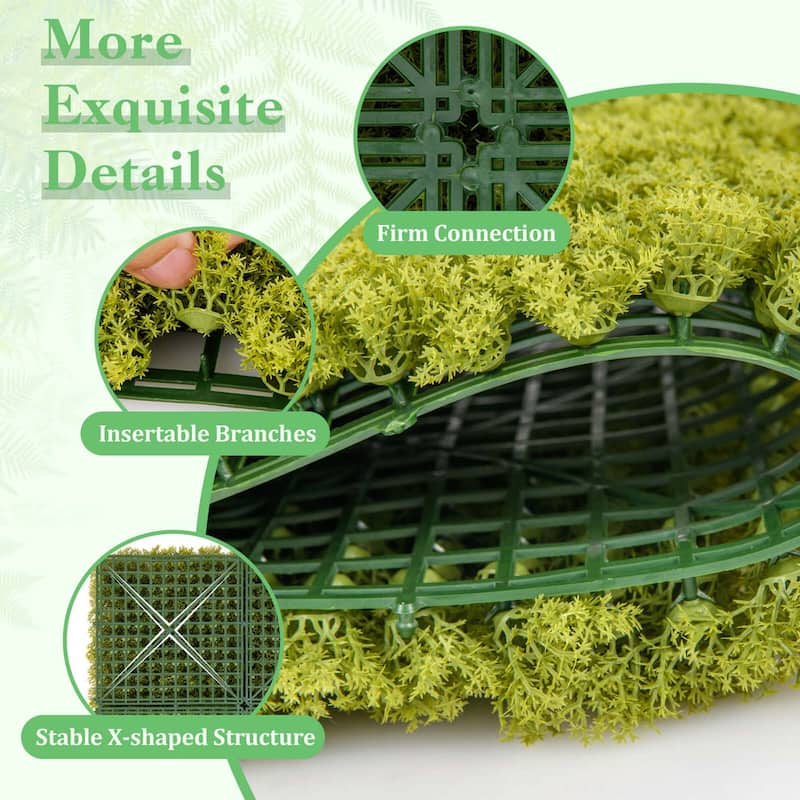12PCS 20" x 20" Grass Wall Panels Backdrop Garden Privacy Fence Screen