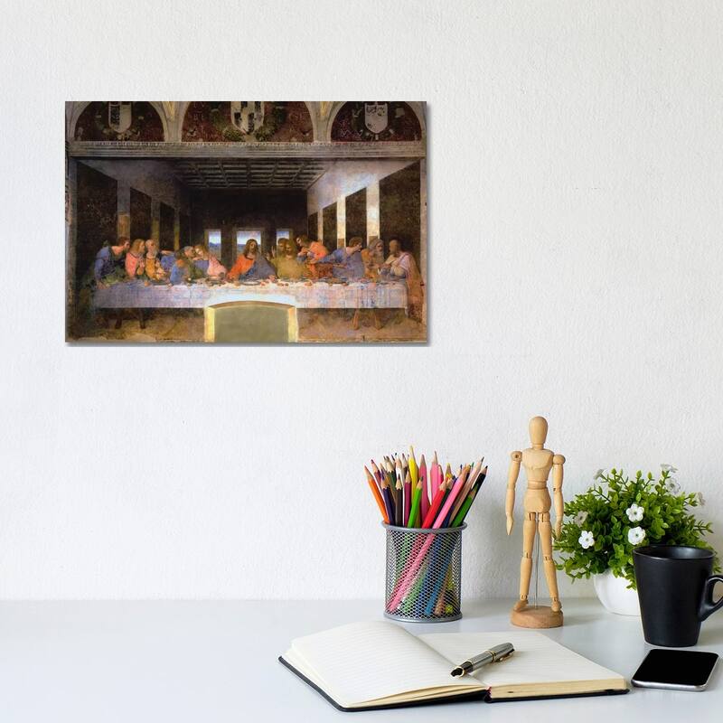 iCanvas "The Last Supper, 1495-1498" by Leonardo da Vinci Canvas Print - 8x12x0.75