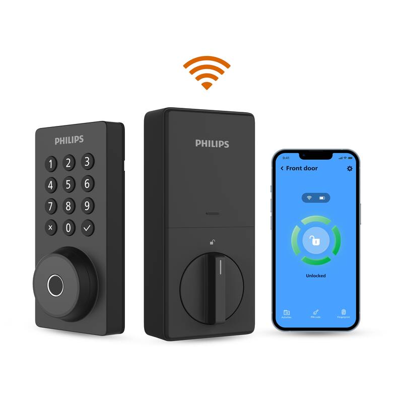 Philips Smart Wi-Fi Door Lock with Lighted Keypad and Lever Set