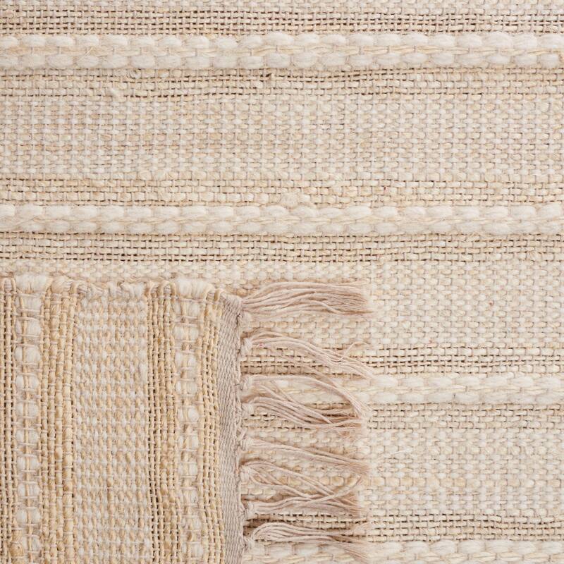SAFAVIEH Handmade Kilim Vardit Farmhouse Stripe Jute Rug