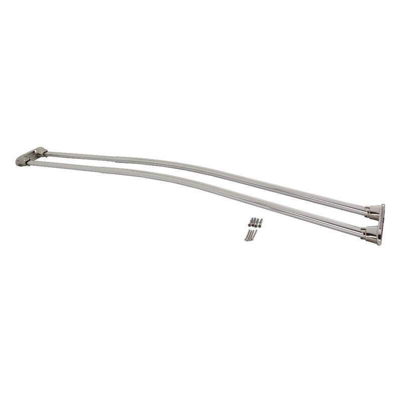 Edenscape 60-Inch - 72-Inch Adjustable Double Curved Shower Curtain Rod - Polished Nickel