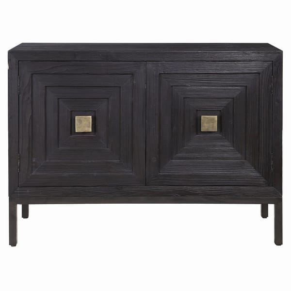 slide 2 of 9, Uttermost Aiken 44" Wide Fir Accent Cabinet Dark Ebony