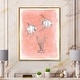 preview thumbnail 5 of 5, Designart "Coastal Sea Life III fish sketches" Nautical & Coastal Framed Canvas - Pink 16 in. wide x 32 in. high - Gold