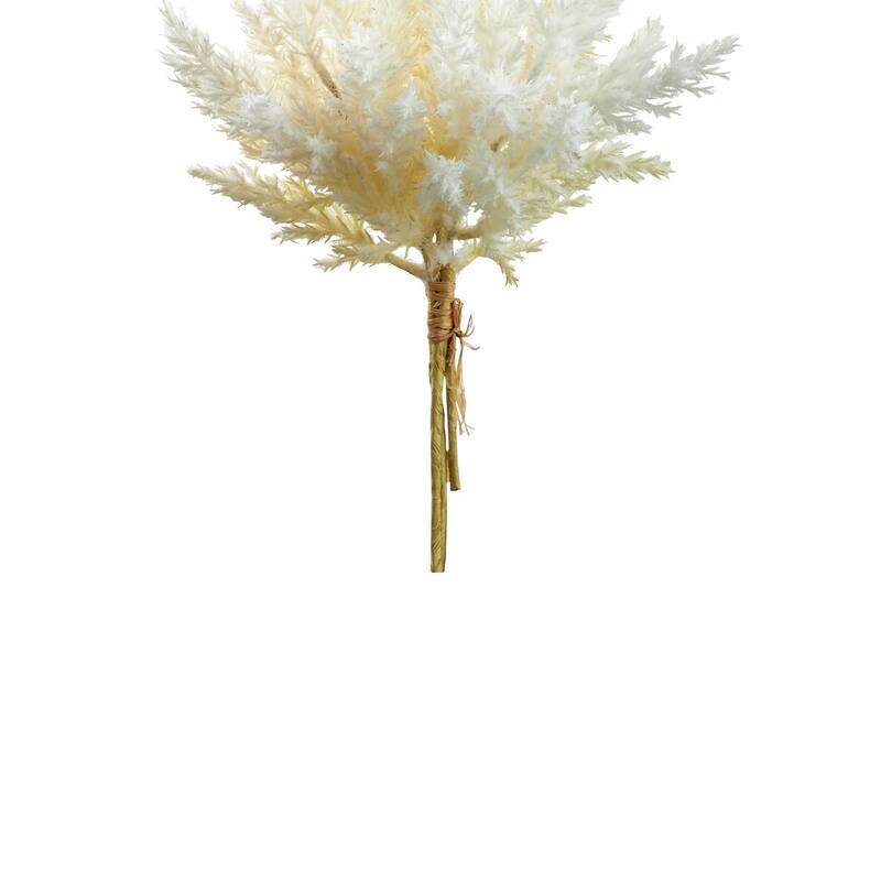 Artificial Pampas Floral Craft Grass Bundle - 14" - Cream