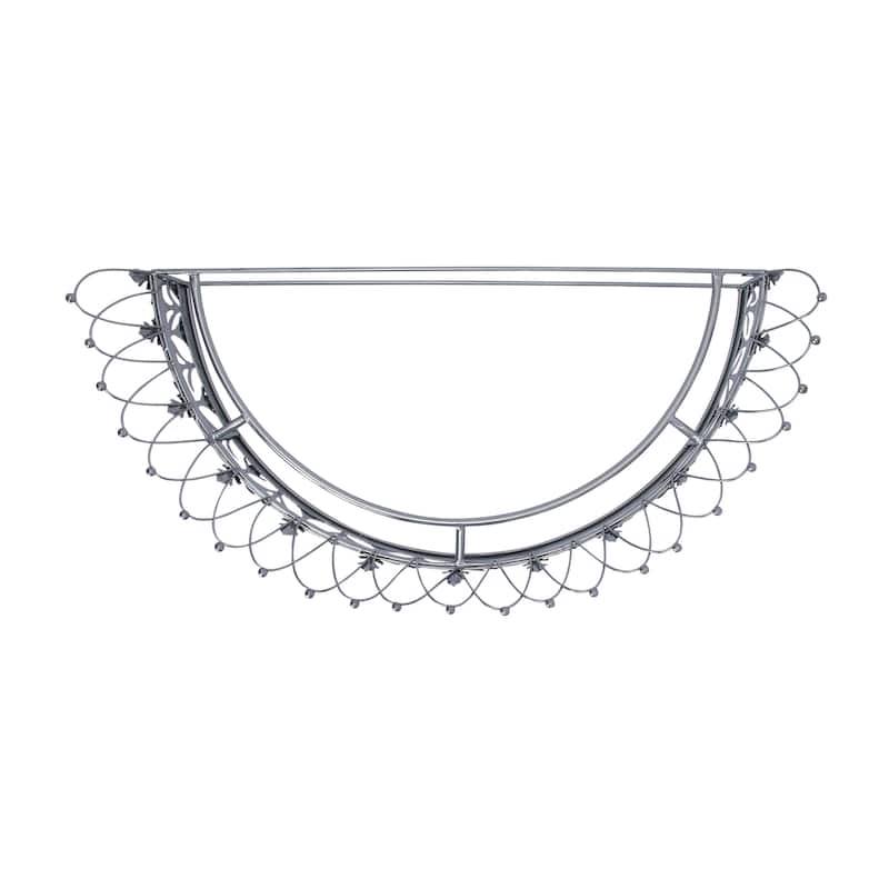 Decorative Metal Curtain or Canopy Crown - 29.0"L x 13.8"W x 7.9"H