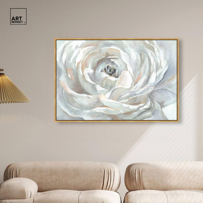 Powdery Peony Canvas by Art Remedy