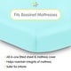 preview thumbnail 33 of 38, BreathableBaby All-in-One Fitted Sheet & Waterproof Cover for 33" x 15" Bassinet Mattress (2-Pack)