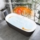 preview thumbnail 8 of 17, London Freestanding Acrylic Soaking Bathtub