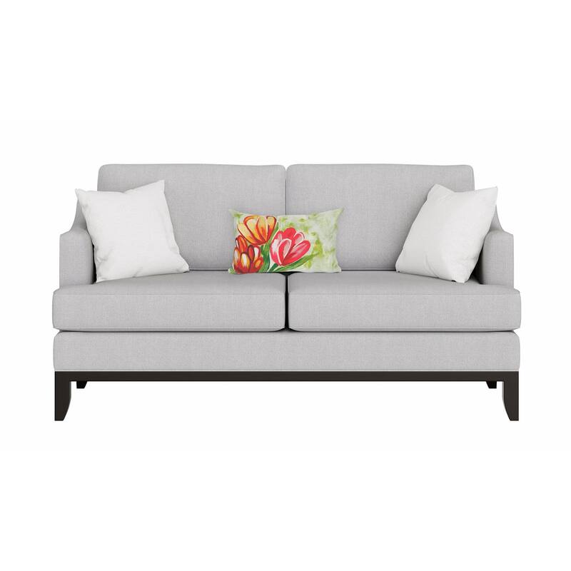 Liora Manne Visions IV Tulips Indoor/Outdoor Pillow Warm 12" x 20"