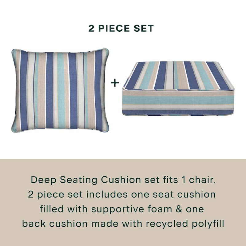 Outdoor Deep Seating Lounge Chair Cushion