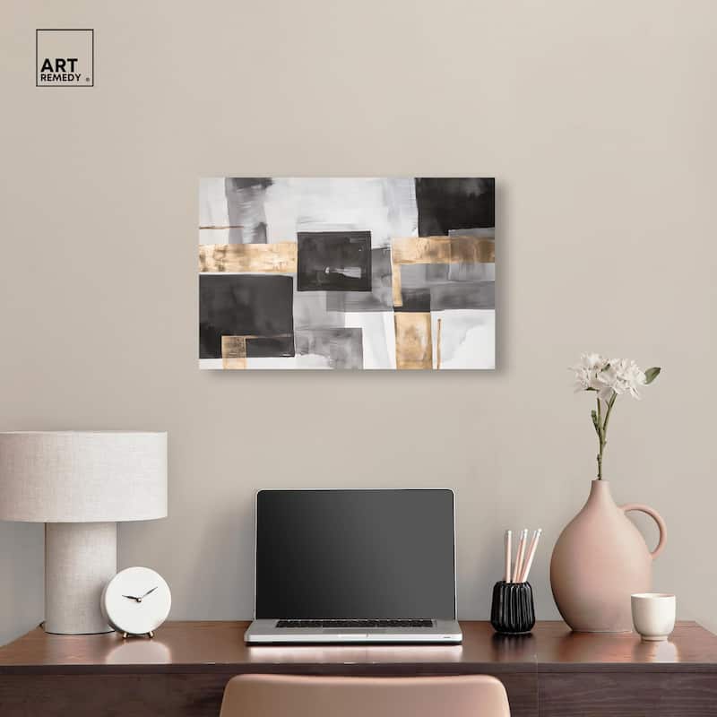 Graphite and Glimmer I Canvas by Art Remedy, Gallery Wrapped