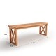 preview thumbnail 10 of 14, Middlebrook Surfside Acacia Wood X-frame Outdoor Bench