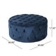 preview thumbnail 5 of 16, Orla Modern Glam Round Tufted Velvet Ottoman by Christopher Knight Home
