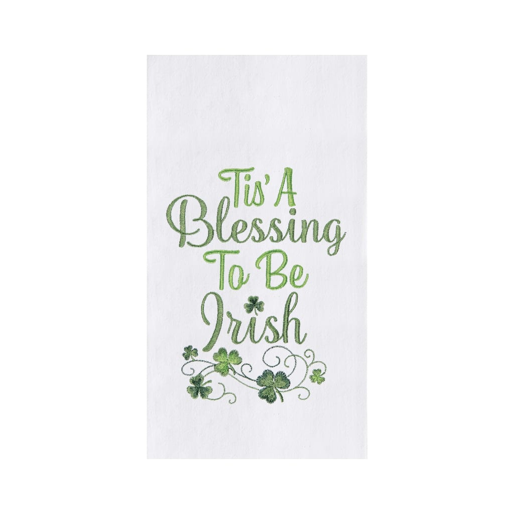 Tis' A Blessing St. Patrick's Day Flour Sack Kitchen Towel