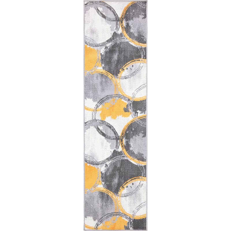World Rug Gallery Contemporary Modern Circles Area Rug