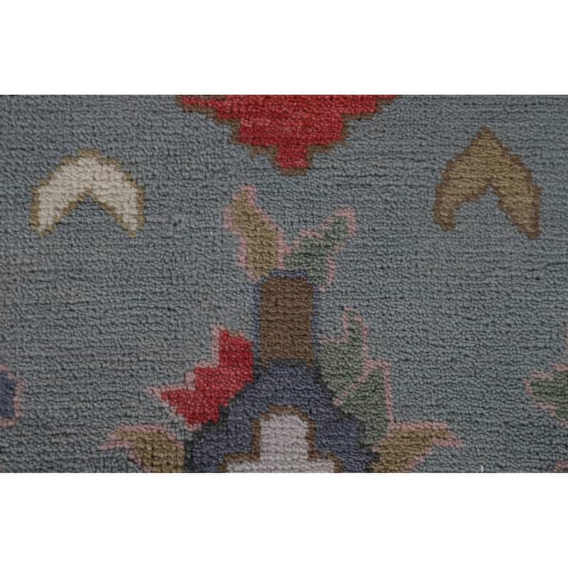 Transitional Oushak Oriental Area Rug Handmade Wool Carpet - 7'11"x 9'11"