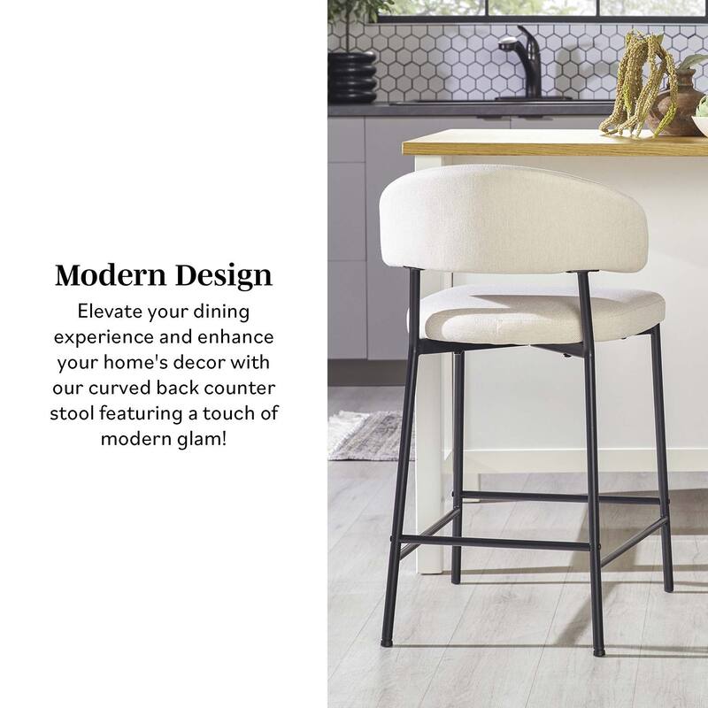 Middlebrook Designs Curved Back Counter Stool (Set of 2)