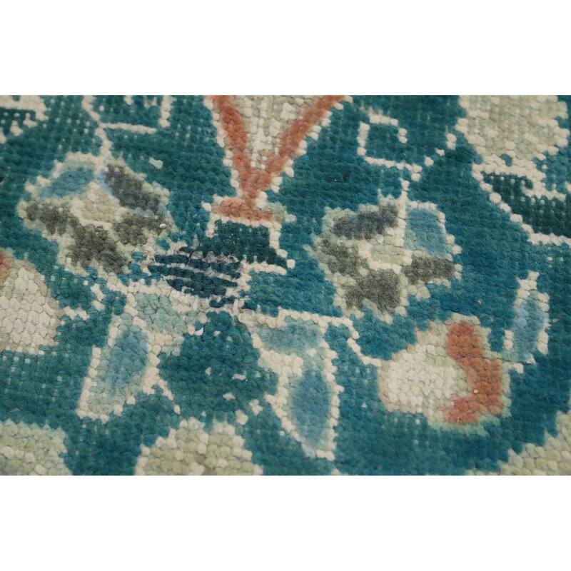 Hand Knotted Oriental 100% Wool Carpet Traditional Floral Oranges & Rust Tabriz Area Rug - 6' 0'' X 4' 7''