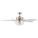 preview thumbnail 9 of 11, 52" Polished Nickel Wood 5-Blade Modern Ceiling Fan with Remote