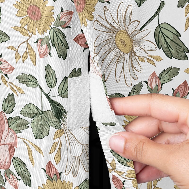 Sweet Jojo Designs Vintage Floral Boho Girl Dog Crate Kennel Cover 30in. - Blush Pink Yellow and Green Bohemian Shabby Chic Rose