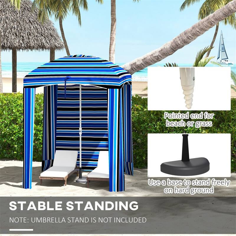 Outdoor Portable Beach Umbrella with Vents and Sandbags