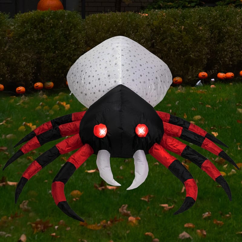 4ft Lighted Inflatable Chill Thrill Spider Halloween Decoration