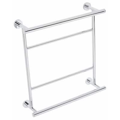 Alno Contemporary I 18 Inch Wide Towel Rack with Bottom Towel Bar