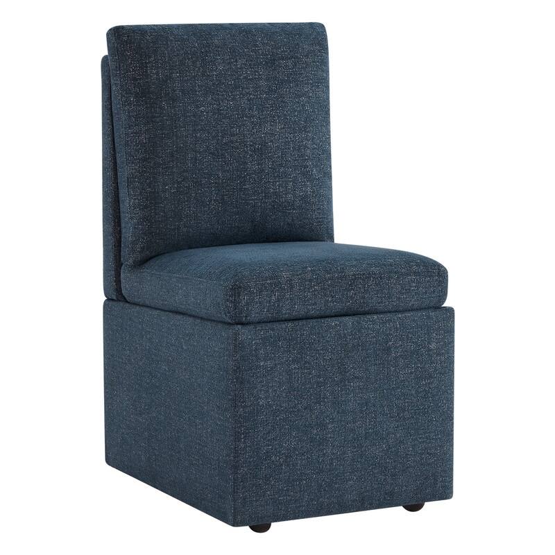 Nathan Dining Chair with Caster & Storage Set of 2 - N/A