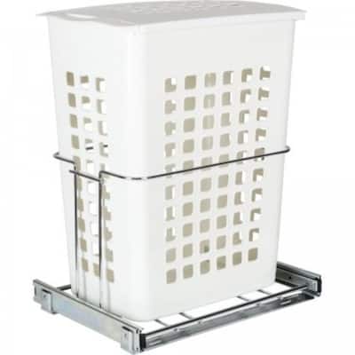 Hardware Resources 19-3/16" Wide Bottom Mount Pull Out Plastic Hamper