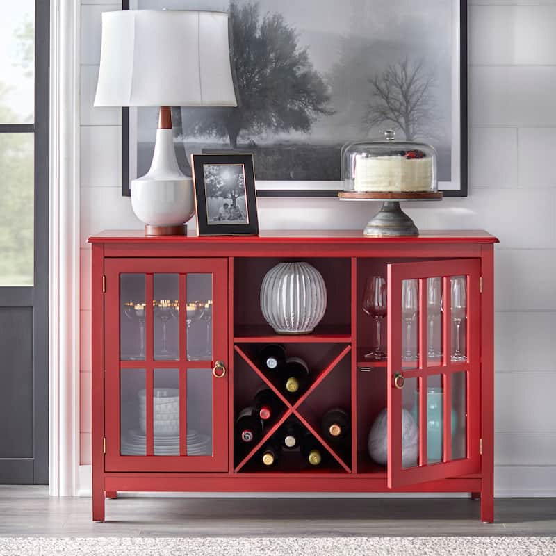 Simple Living Portland Glass Wine Buffet/Sideboard