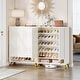 preview thumbnail 2 of 23, 24 Pairs Large Wood Shoe Storage Cabinet with Doors for Entryway - 6-Tier