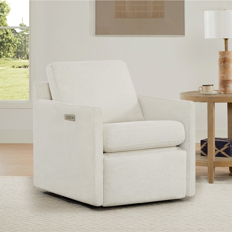 Spruce & Spring Nora Electric Power Swivel Chair with Footrest