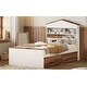 preview thumbnail 34 of 34, 2 Color Wooden Full Size House Bed with 2 Drawers, Kids Bed with Storage Shelf on the Headboard