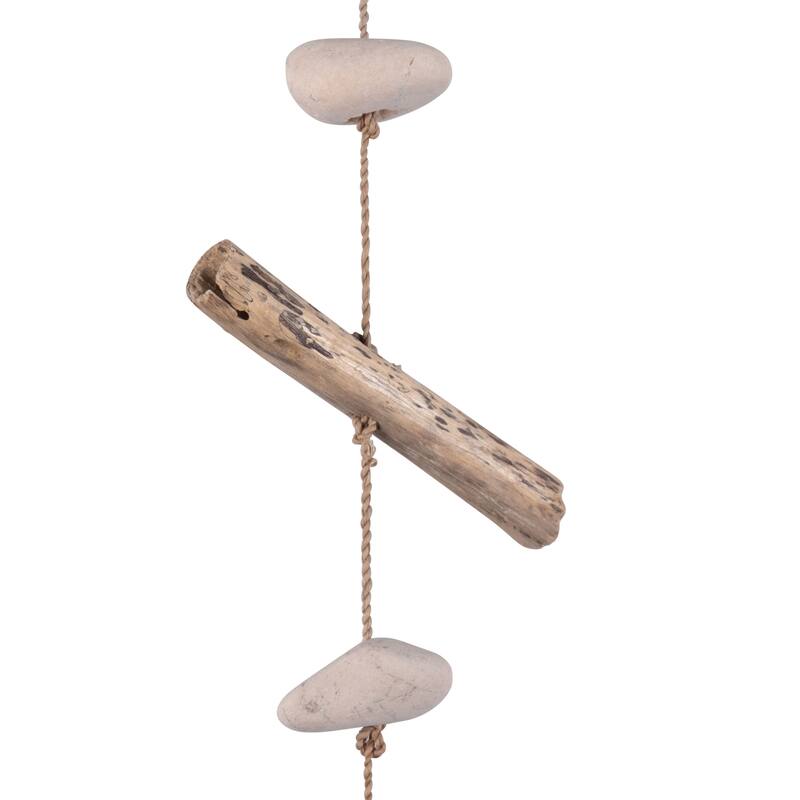 Decorative Wooden Boat Hanging Beaded Garland - 39", Blue & White