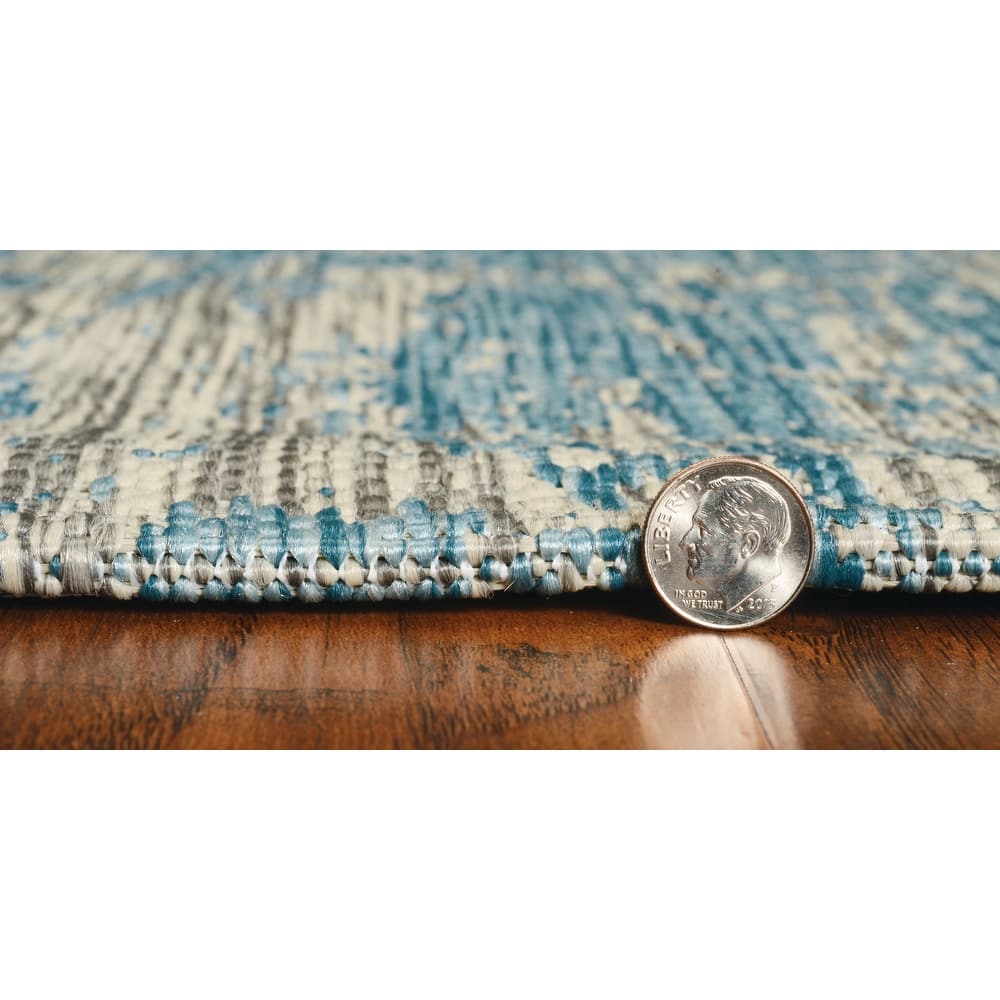Porch & Den Annadel Teal Strokes Area Rug
