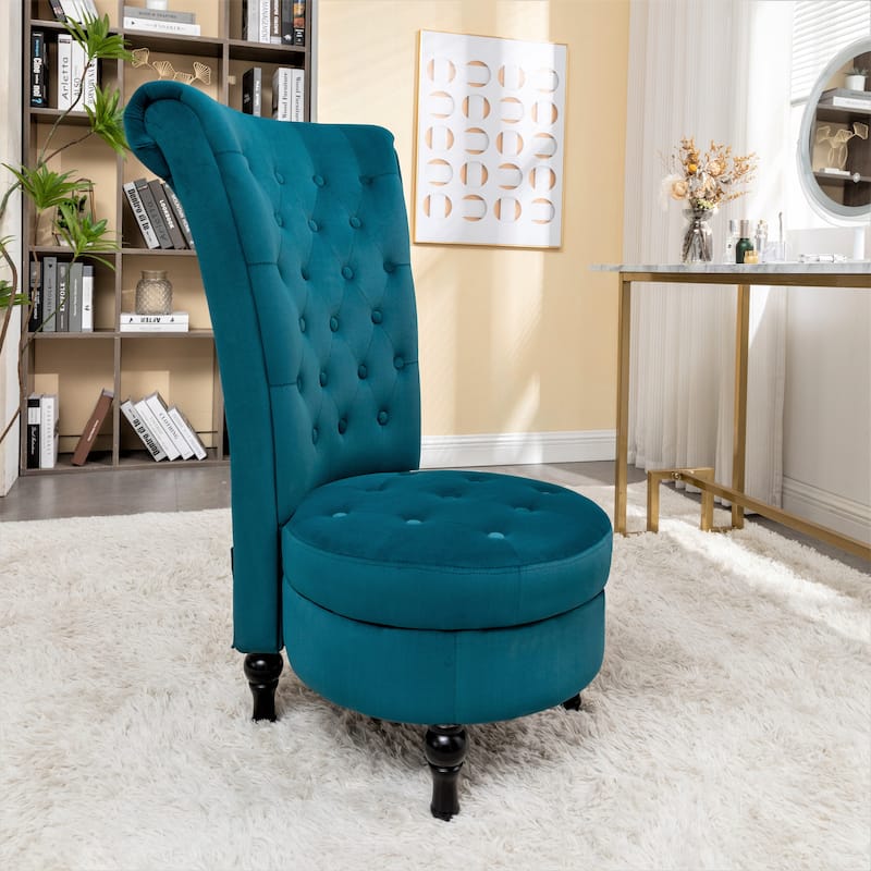 Gosser 20" Wide Velvet High Back Vanity Chair