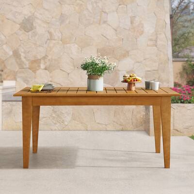 Barton Eucalyptus Wood Outdoor Dining Table - N/A
