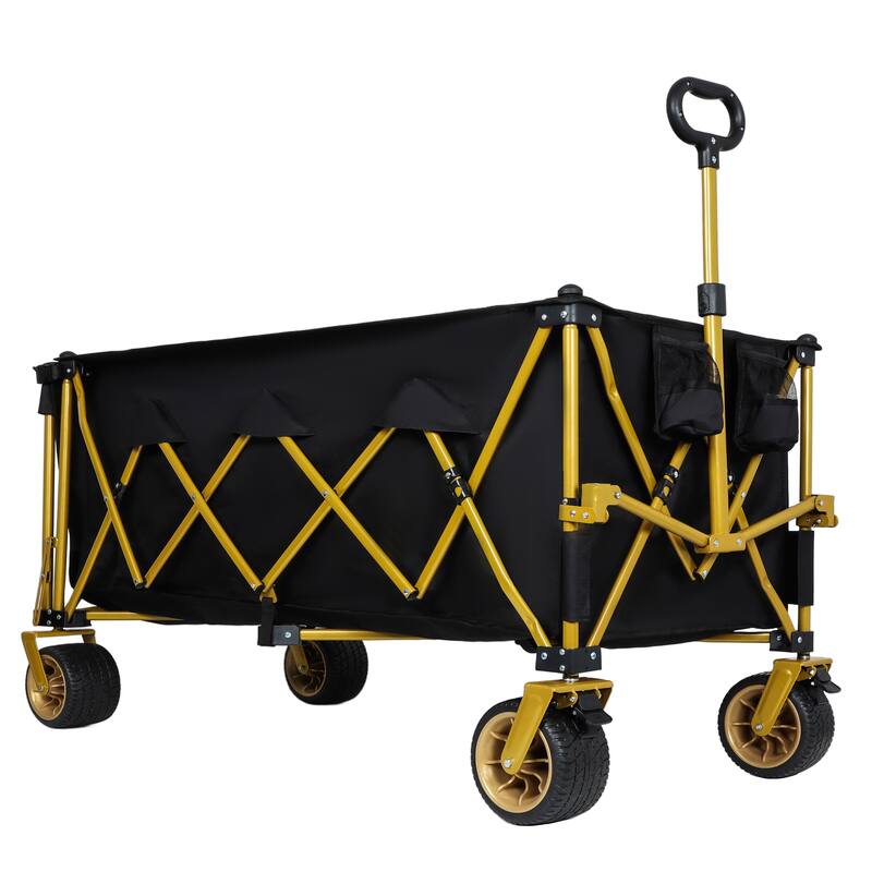 67-1/2in Extra long large Heavy Duty Utility Beach Wagons with Opened Tailgate and All-Terrain Wheels, 480lbs Capacity