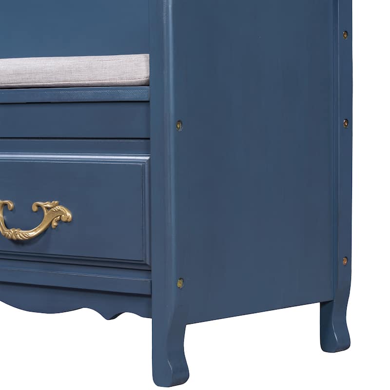 Shoe Bench with Removable Cushion