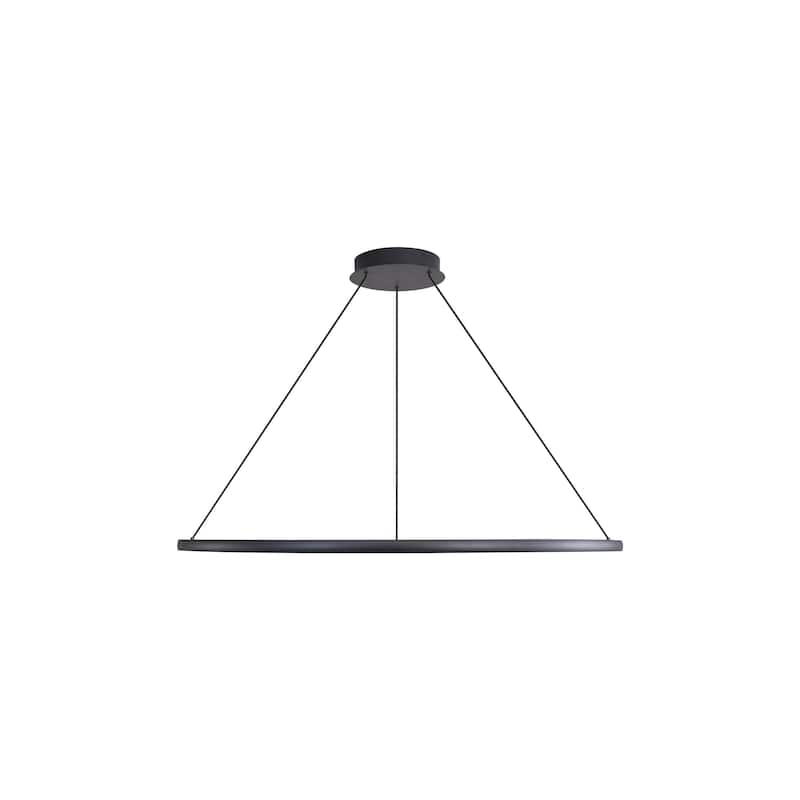 Veritas 35" LED Ring Chandelier in Sand Black