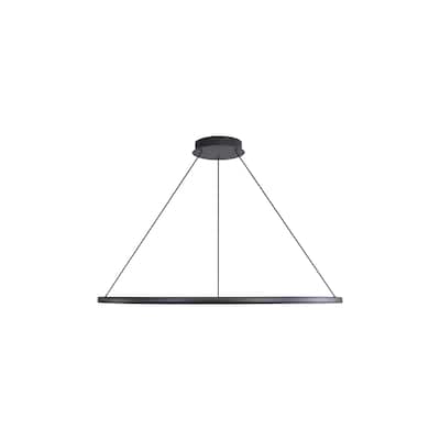 Veritas 35" LED Ring Chandelier in Sand Black