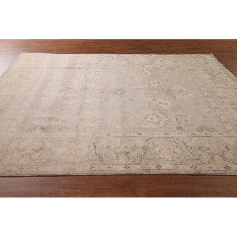 Traditional Kazak Area Rug Hand-Knotted Floral Wool Carpet - 8'9" x 9'8"